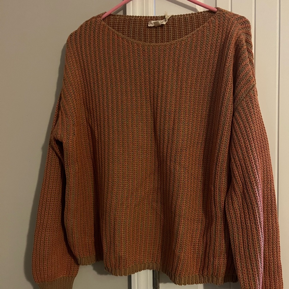 Orange with green sweater by hem & thread